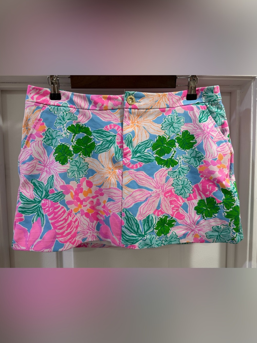Lilly Pulitzer Colette Knit Skort Skirt Grove Garden Multi Size 10 Tropical